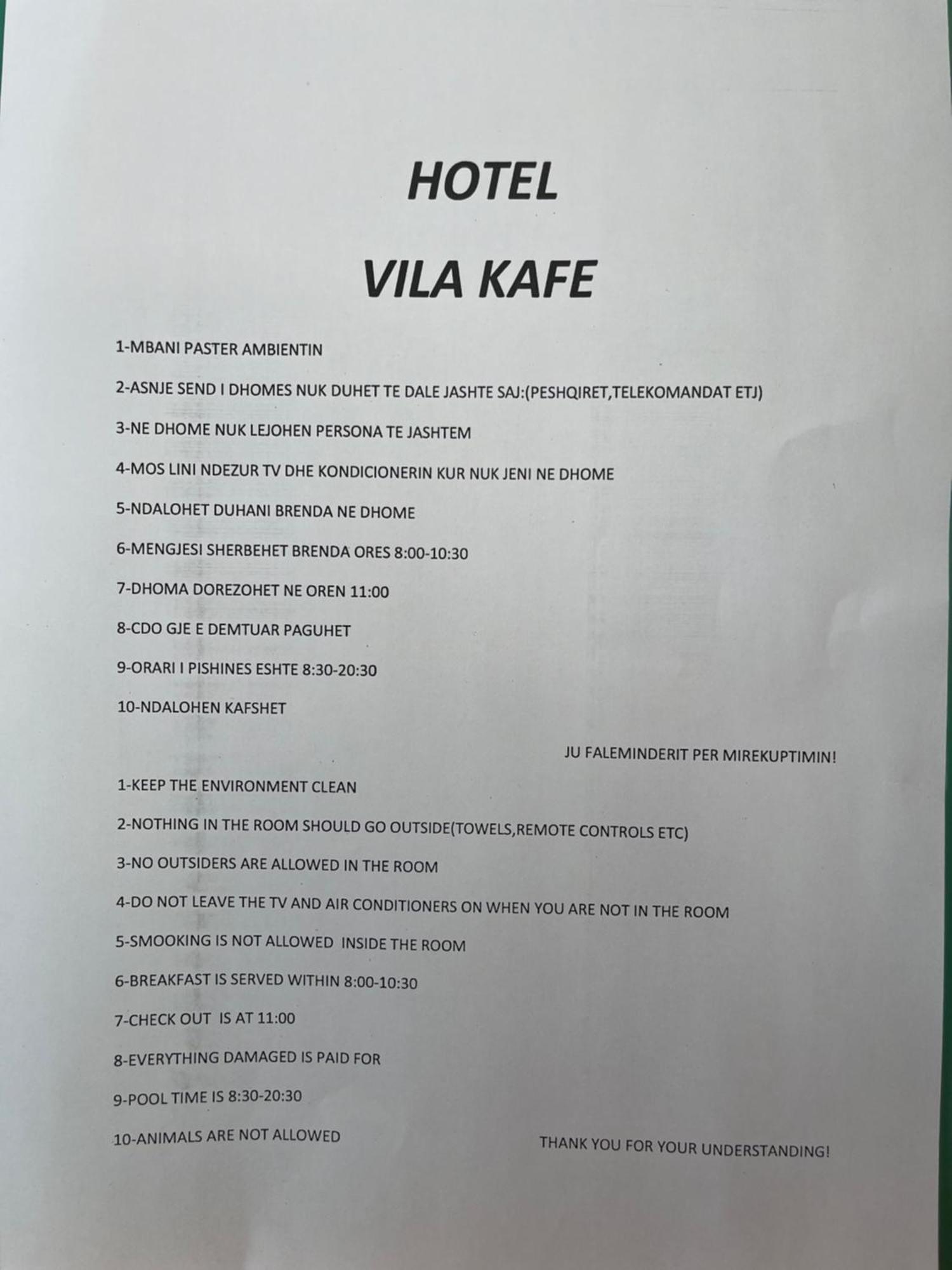 Hotel Vila Kafe Lukovë Exteriör bild